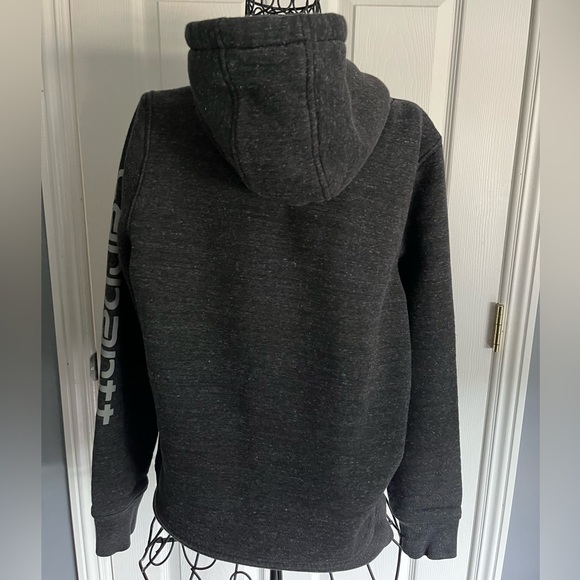 Carhartt Ladies Relaxed Fit Hoodie. Colour: Speckled Grey - Picture 3 of 3